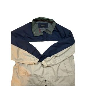 Liz Claiborne Sport Soft Blue Tan Coat 90s . Zip&Snap. R9